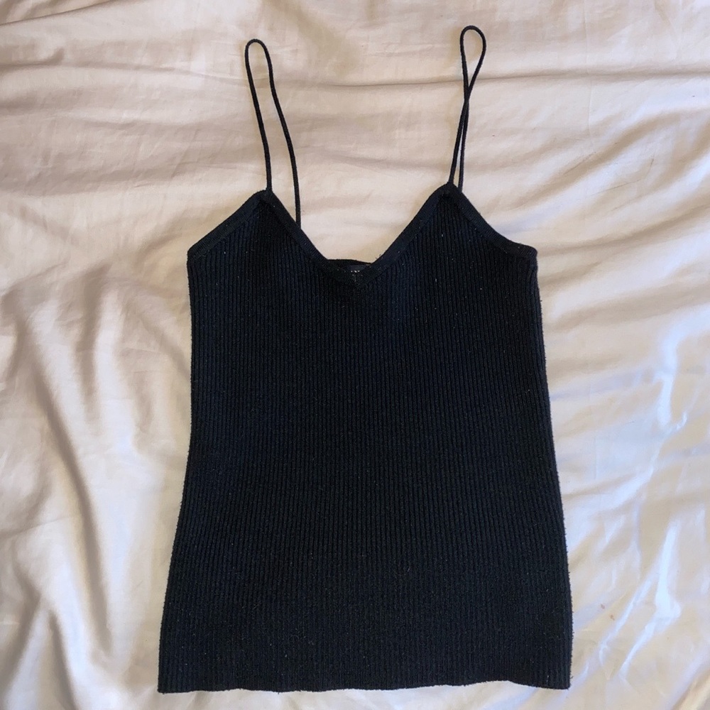 Brandy Melville Black Ribbed Tank Top